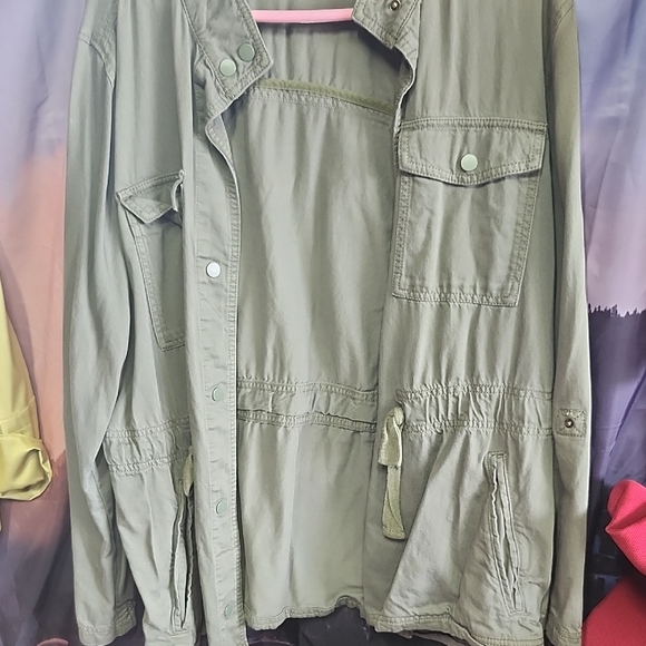 Terra & Sky Olive Green Utility Jacket - Picture 1 of 5